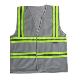 Áo gile lưới màu xám phảng quang 5cm