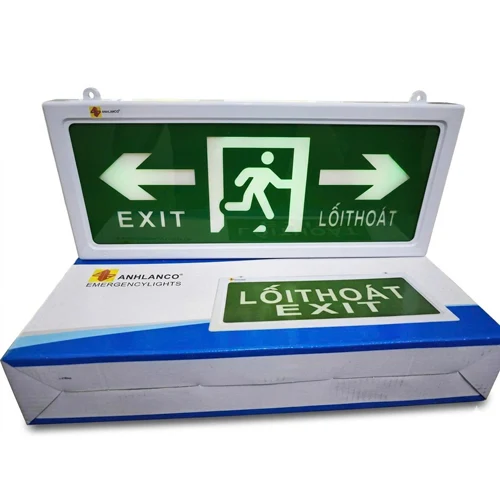 Đèn EXIT 2 mặt chỉ 2 hướng (có tem kiểm định) – 3 giờ