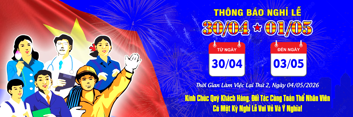 Công Ty Dương Châu Thông Báo Lịch Nghĩ Lễ 30 Tháng 04, Mừng 1 Tháng 5