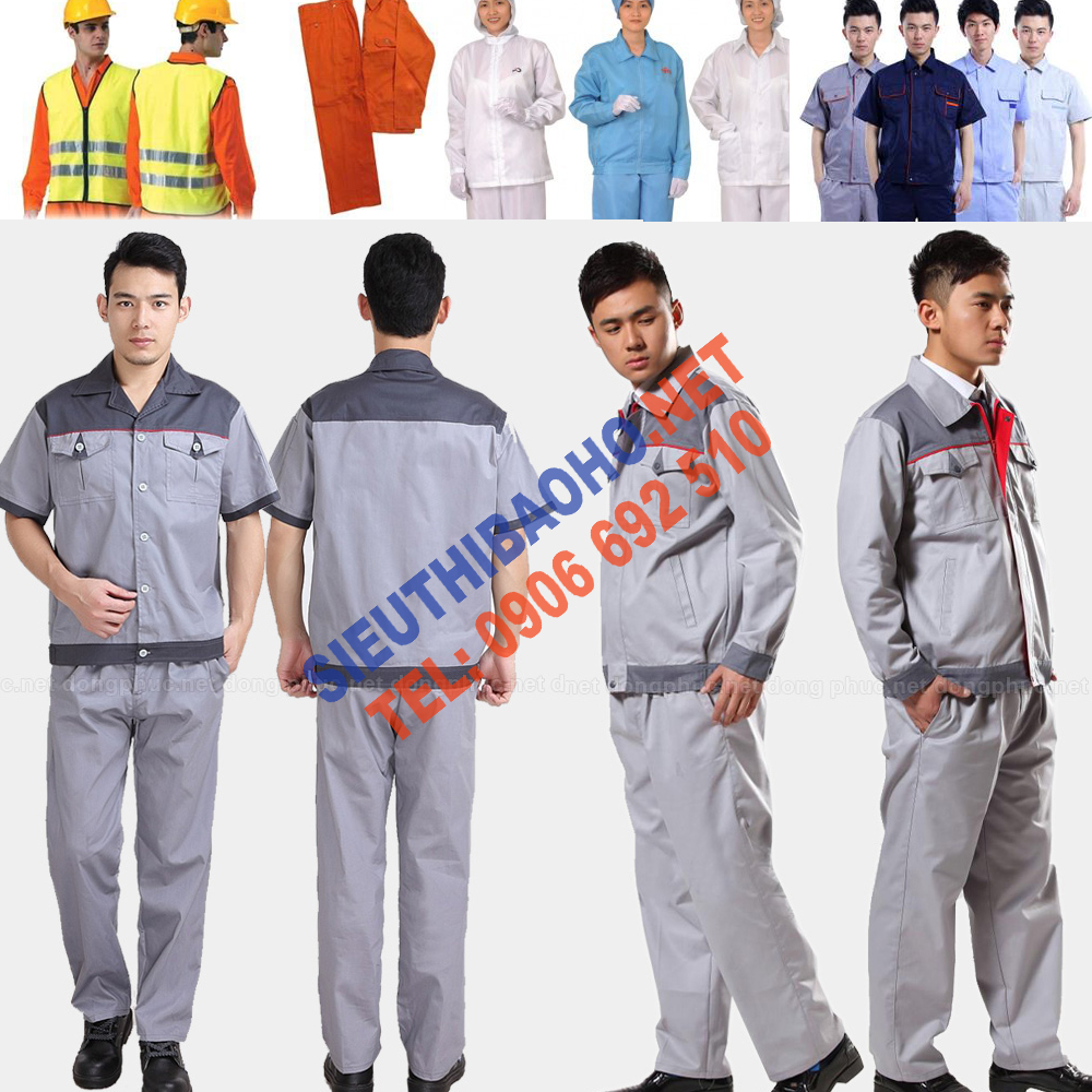 may quần áo công nhân
